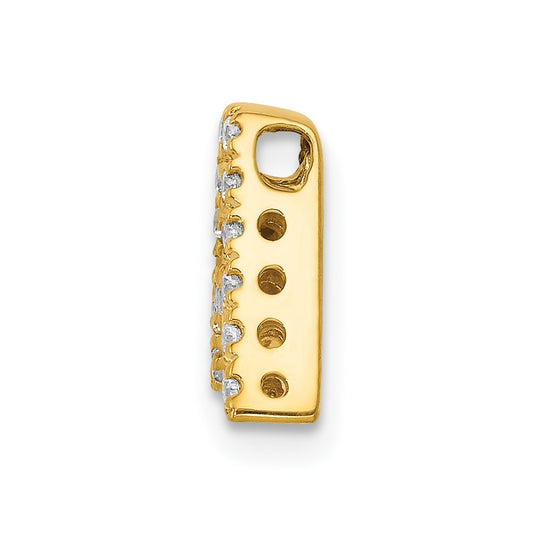 14K Diamond Letter A Initial Charm