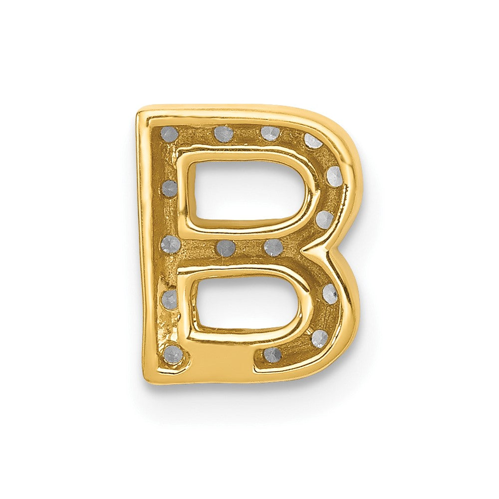 10K Diamond Letter B Initial Charm