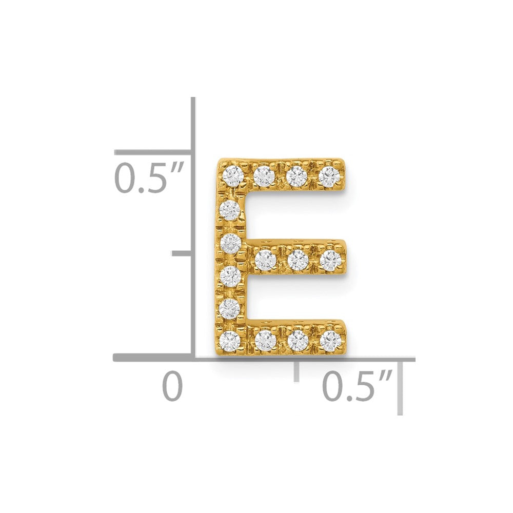 10K Diamond Letter E Initial Charm