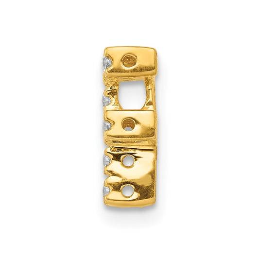 14K Diamond Letter F Initial Charm