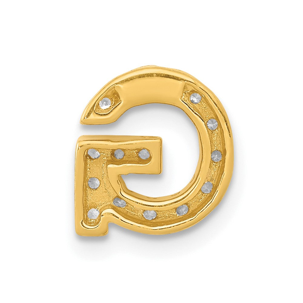 10K Diamond Letter G Initial Charm