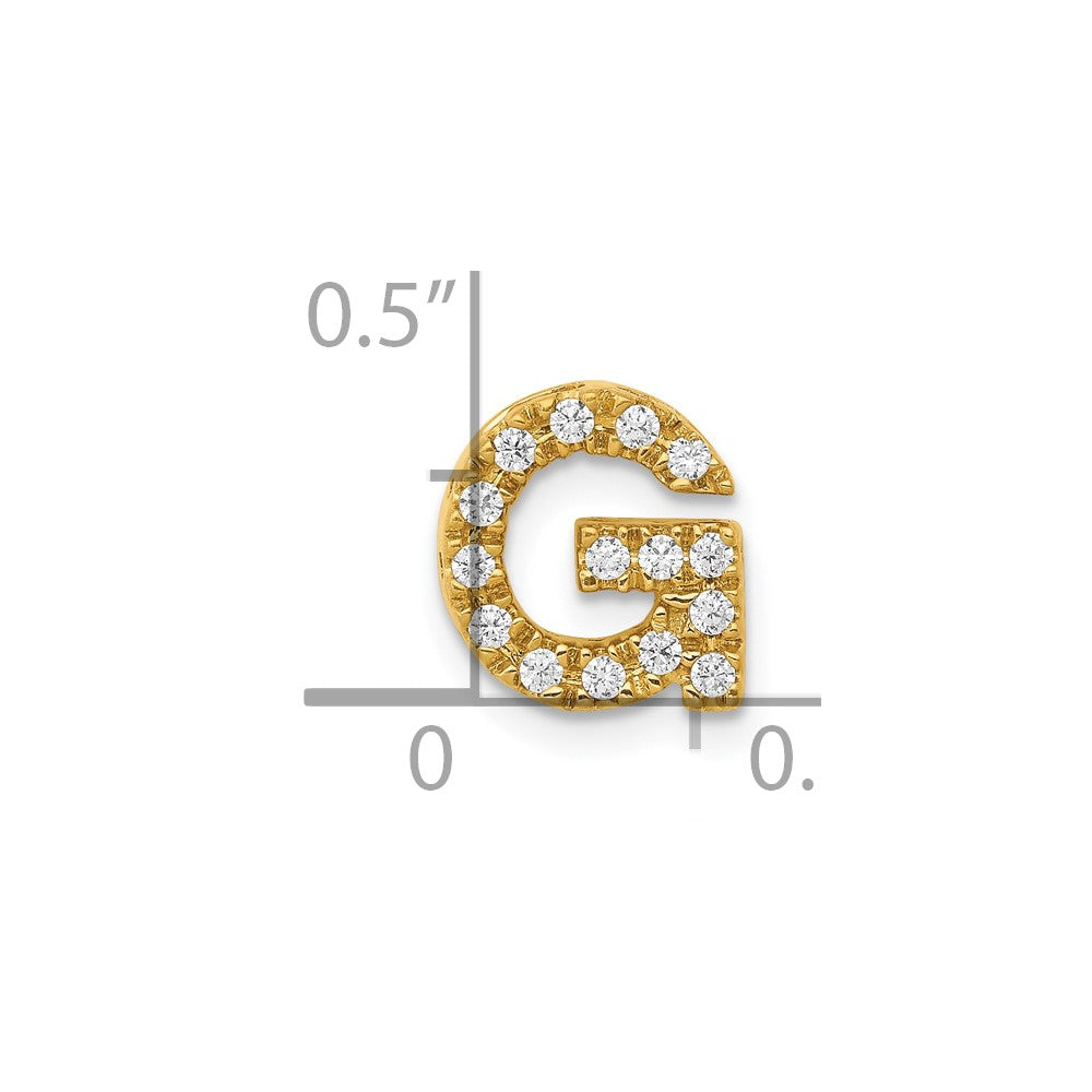 10K Diamond Letter G Initial Charm