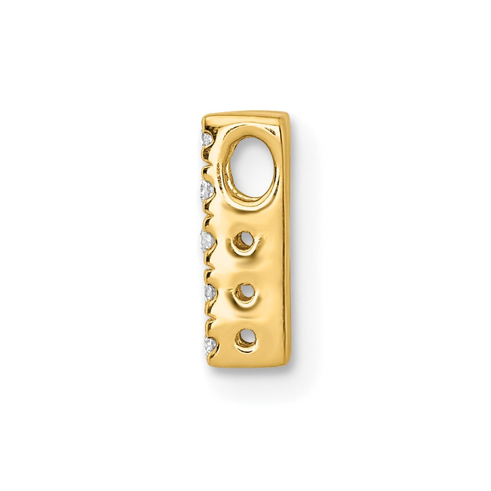 14K Diamond Letter H Initial Charm
