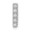 14K White Gold Diamond Letter I Initial Charm