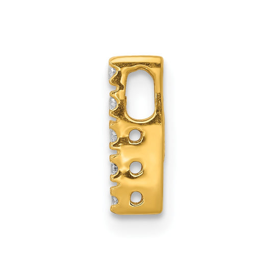 14K Diamond Letter I Initial Charm