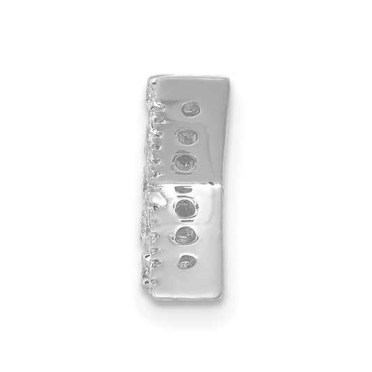14K White Gold Diamond Letter K Initial Charm