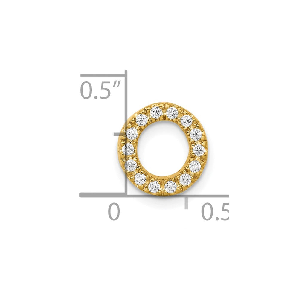 10K Diamond Letter O Initial Charm