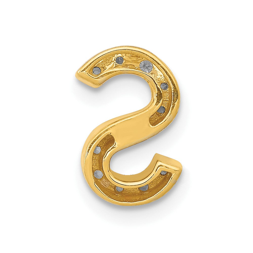 10K Diamond Letter S Initial Charm