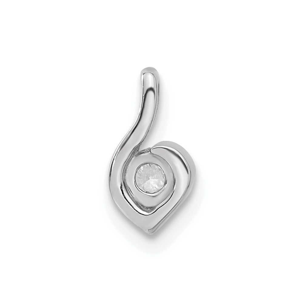 14k White Gold 1/6 carat Lab Grown Diamond VS/SI+ G+ Complete Fashion Pendant