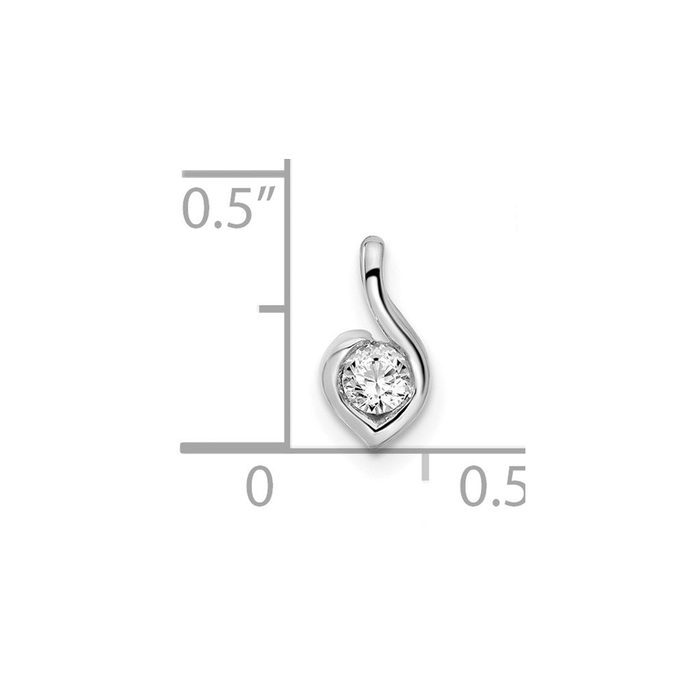 14k White Gold 1/6 carat Lab Grown Diamond VS/SI+ G+ Complete Fashion Pendant