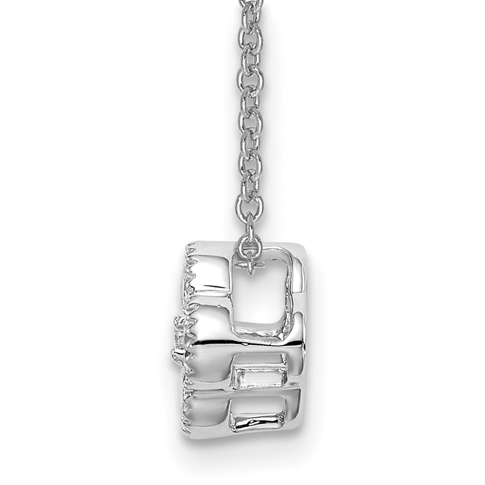 True Origin 14K White Gold 1/4 carat Lab Grown Diamond VS+ F+ Complete 18 in Bloom Floral Necklace