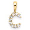 14k 1/10 carat Lab Grown Diamond VS/SI+ G+ Complete Letter C Initial Pendant