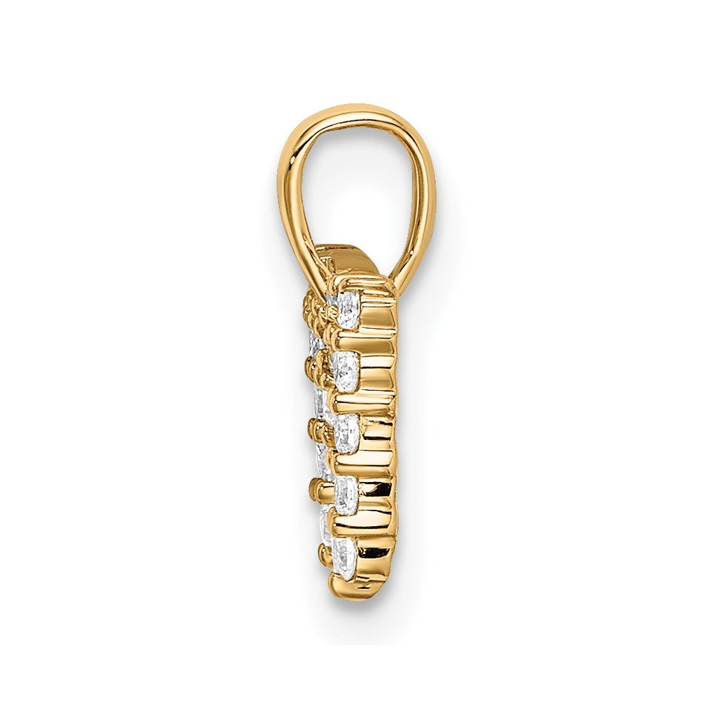 14k 1/6 carat Lab Grown Diamond VS/SI+ G+ Complete Letter M Initial Pendant