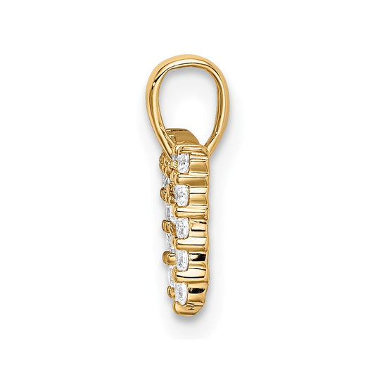 14k 1/6 carat Lab Grown Diamond VS/SI+ G+ Complete Letter M Initial Pendant