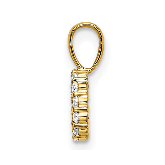 14k 1/8 carat Lab Grown Diamond VS/SI+ G+ Complete Letter O Intitial Pendant