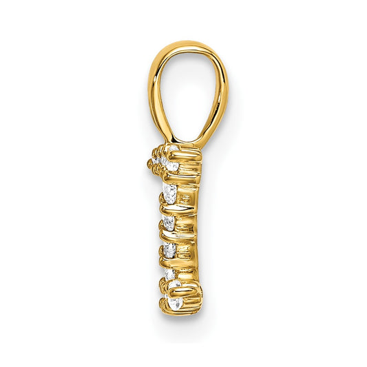 14k 1/8 carat Lab Grown Diamond VS/SI+ G+ Complete Letter Z Intitial Pendant