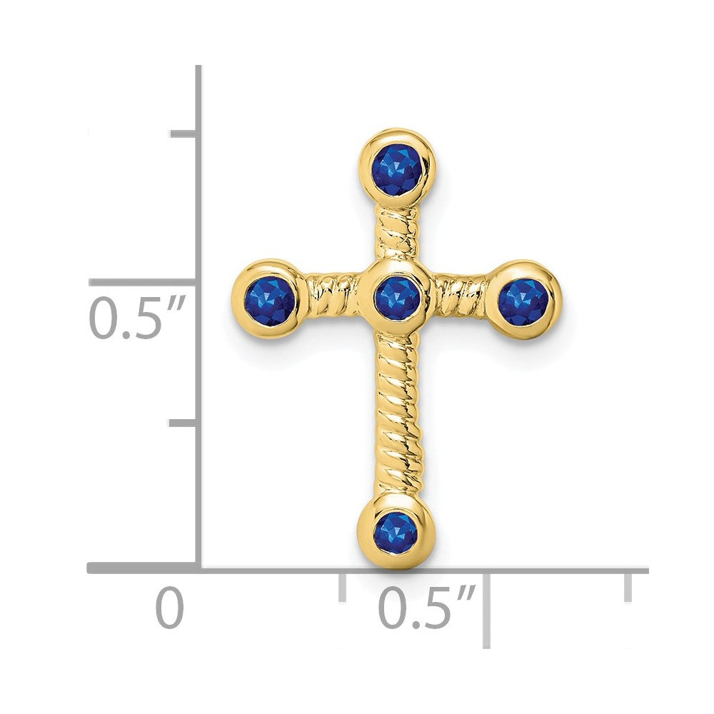 10k Sapphire Cross Chain Slide