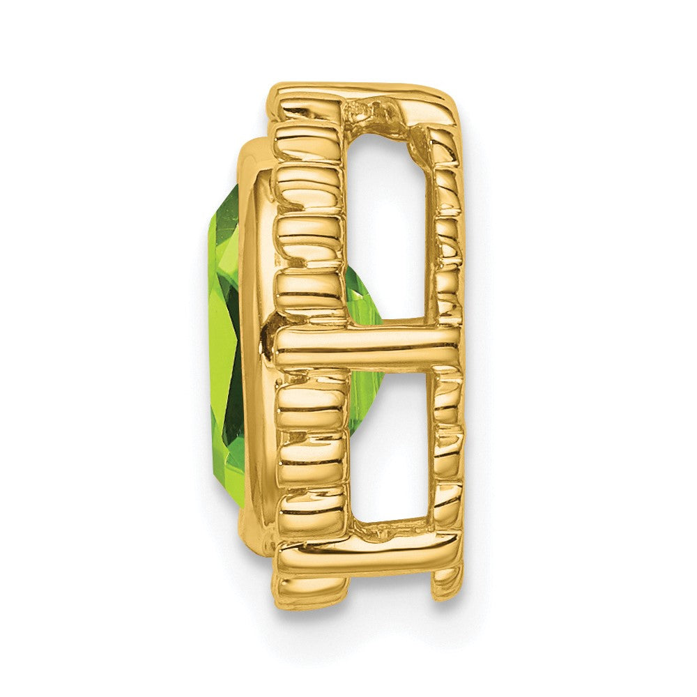 10k Oval Peridot Chain Slide