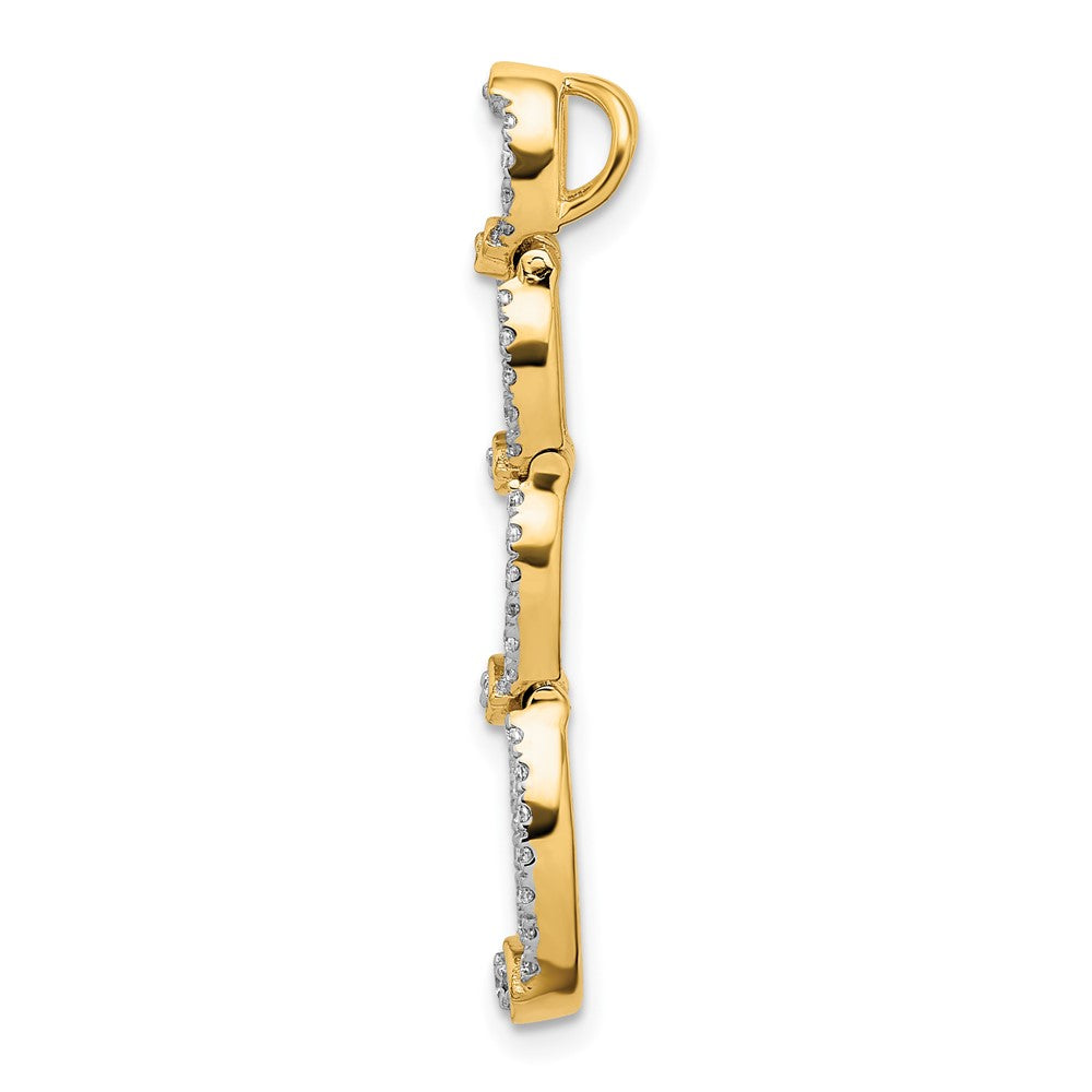 14K Lab Grown Diamond VS/SI FGH Oval Drop Pendant