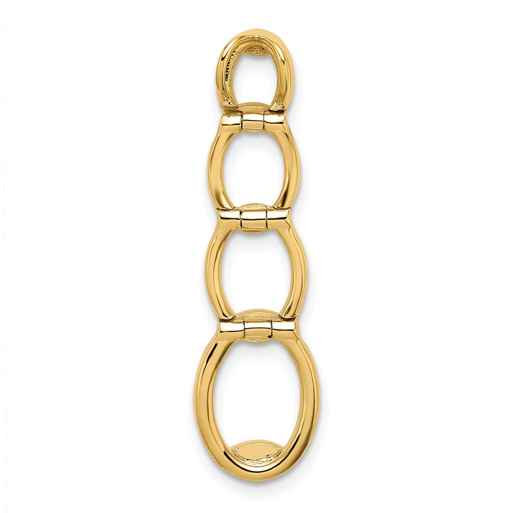 14K Lab Grown Diamond VS/SI FGH Oval Drop Pendant