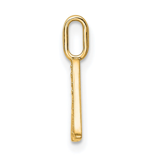 10K Diamond Letter A Initial Pendant