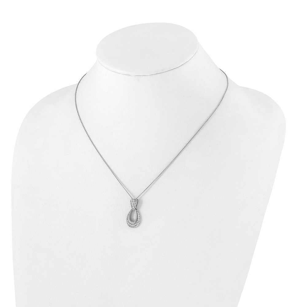 True Origin 14K White Gold 1/2 carat Lab Grown Diamond VS+ F+ 18 in Complete Teardrop Necklace