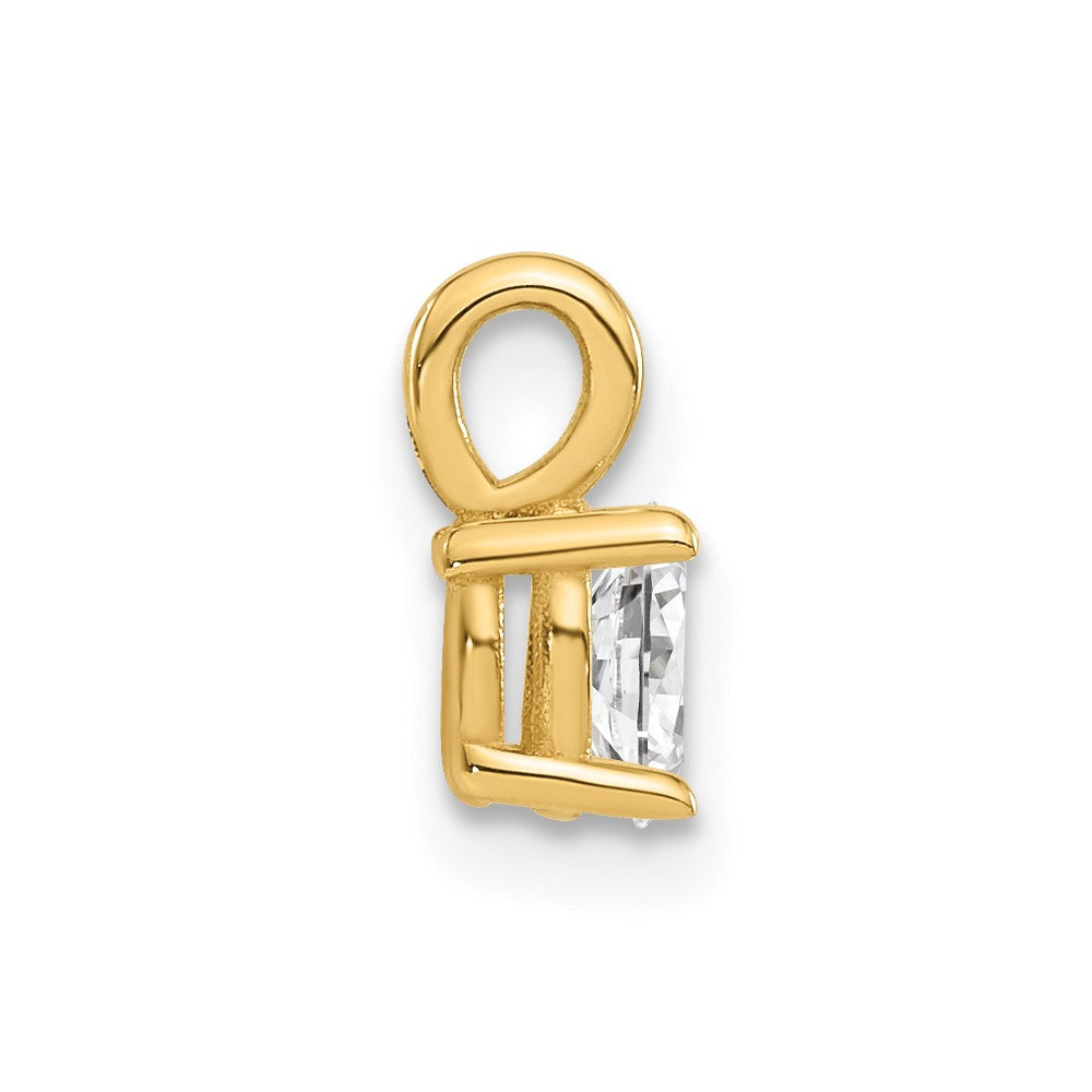 14k 1/3 carat Lab Grown Diamond VS/SI+ G+ Complete Oval Solitaire Pendant