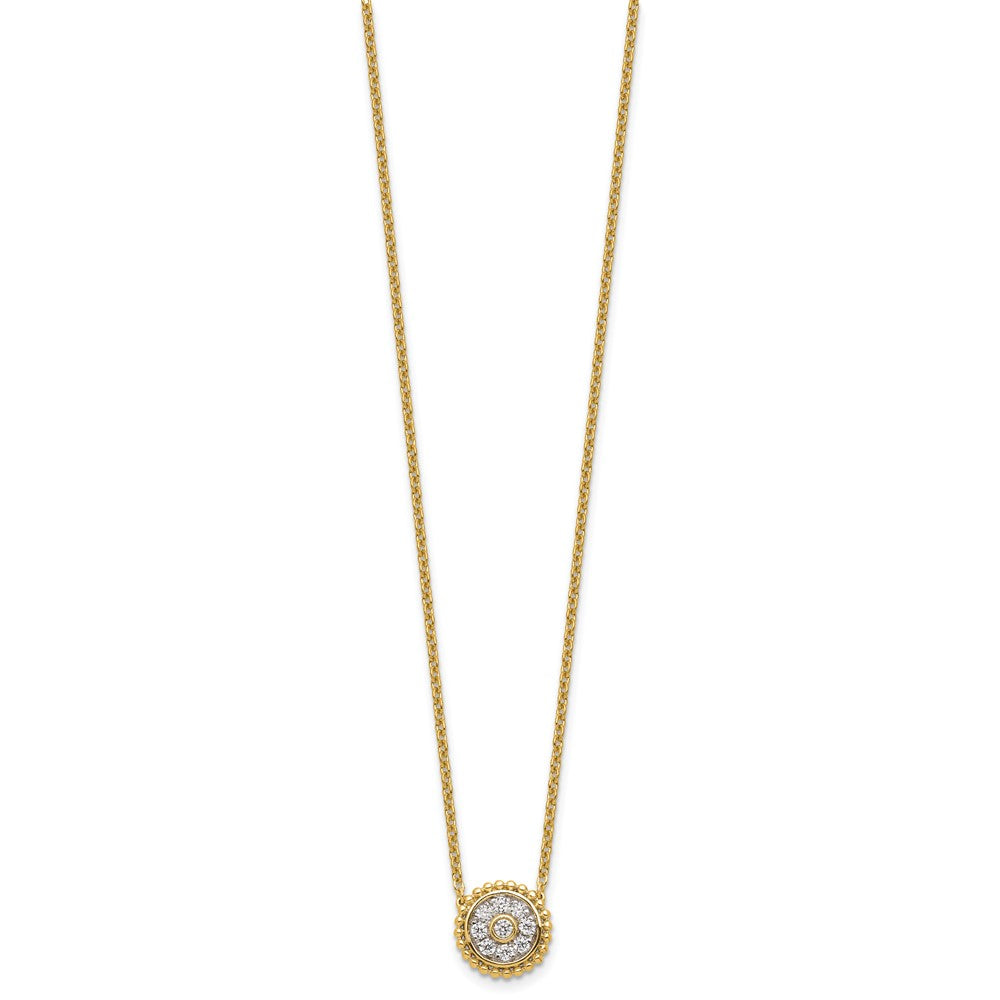 14k 1/3 carat Lab Grown Diamond VS/SI+ G+ Round 18 inch Necklace