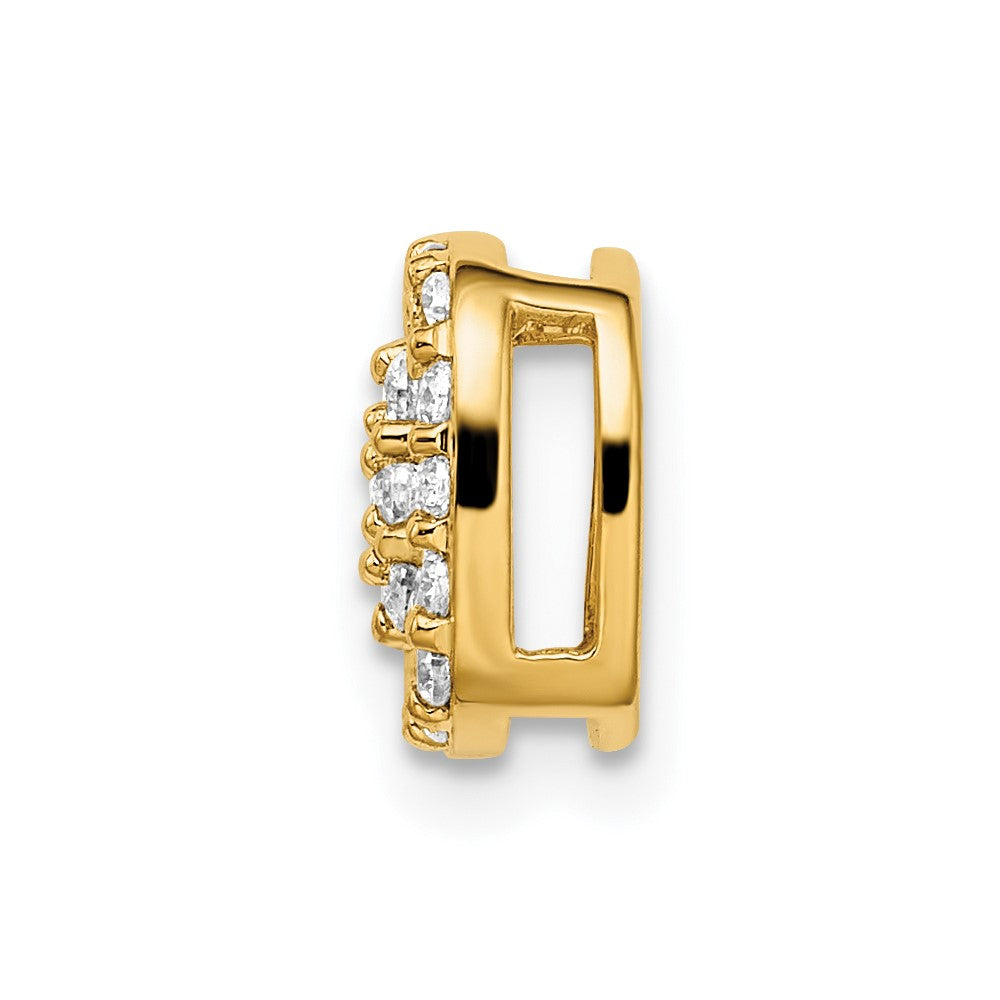 14k 3/8 carat Lab Grown Diamond VS/SI+ G+ Complete Chain Slide Pendant