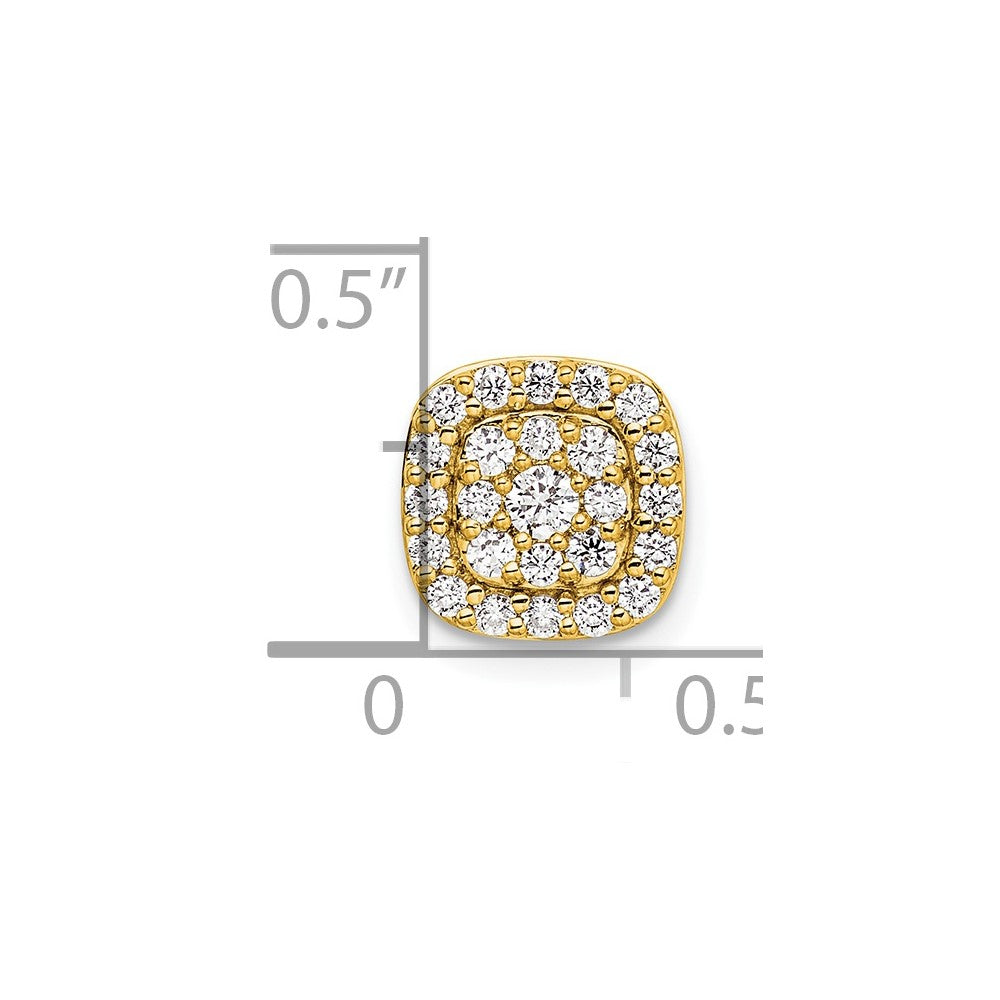 14k 3/8 carat Lab Grown Diamond VS/SI+ G+ Complete Chain Slide Pendant
