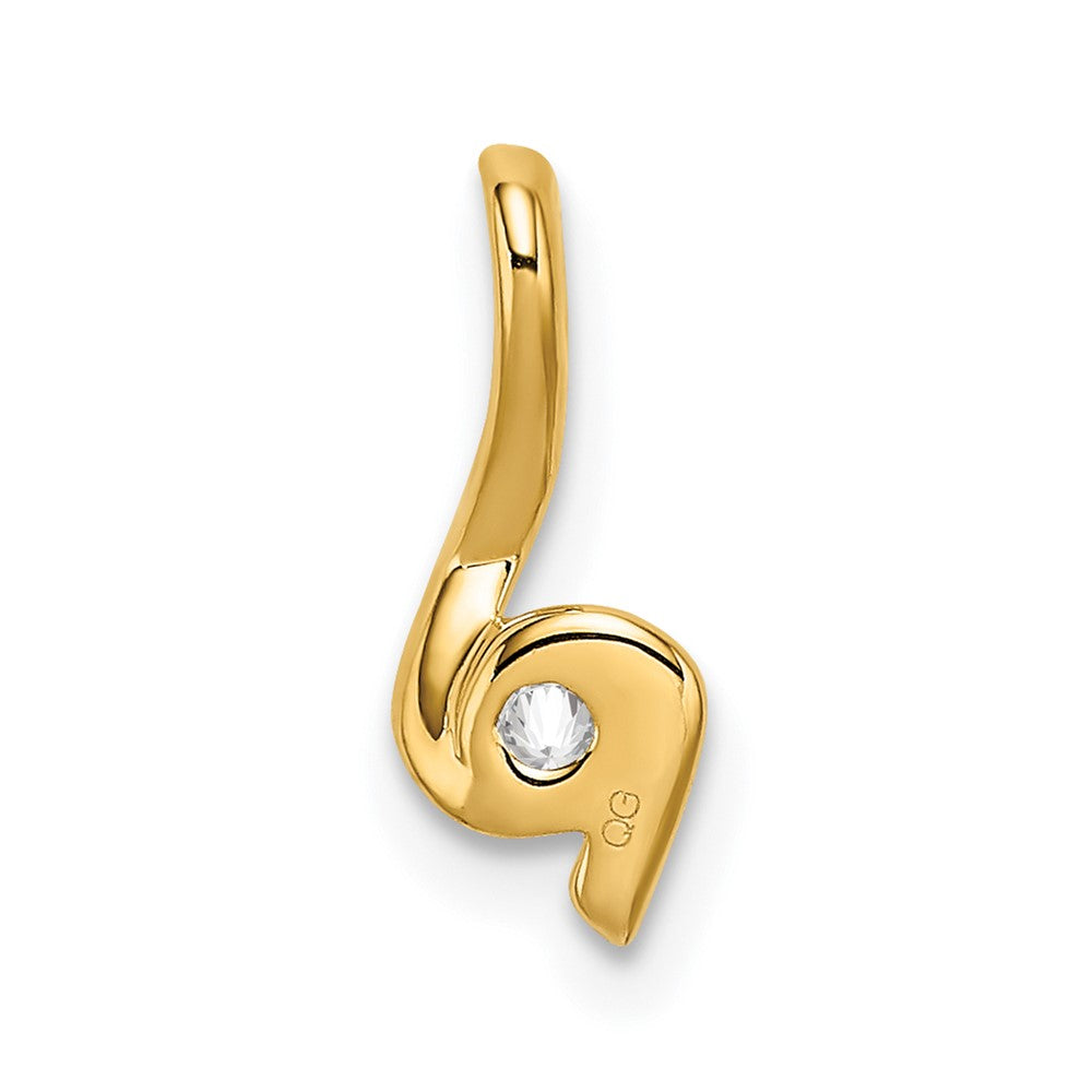 14k 1/10 carat Lab Grown Diamond VS/SI+ G+ Complete Fashion Pendant