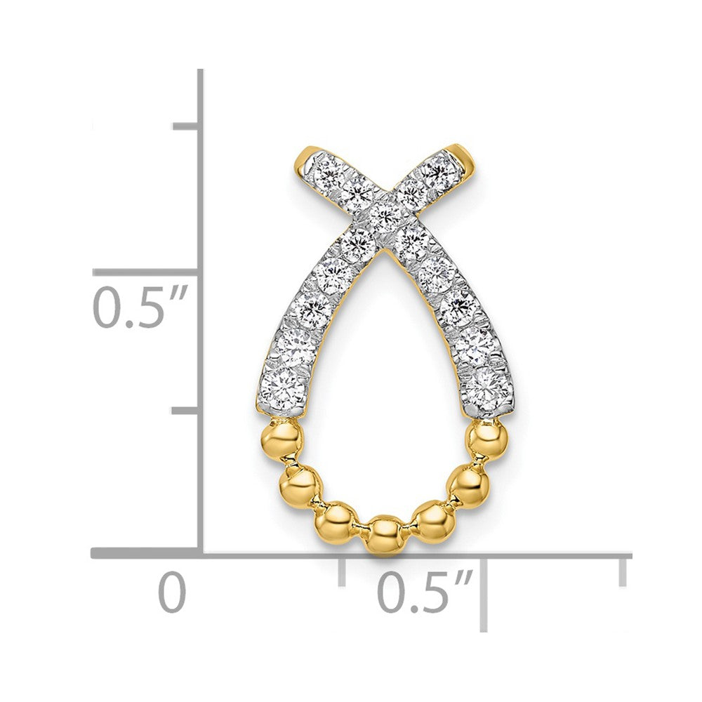 14K Lab Grown Diamond VS/SI+ G+ Teardrop Pendant