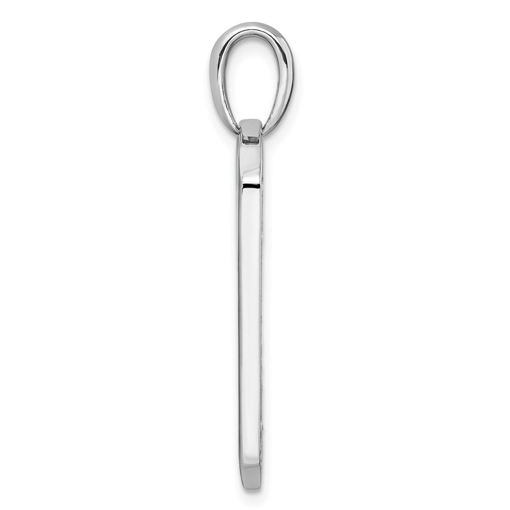 True Origin 14K White Gold Men's 3/4 carat Lab Grown Diamond VS+ F+ Complete Dog Tag Pendant