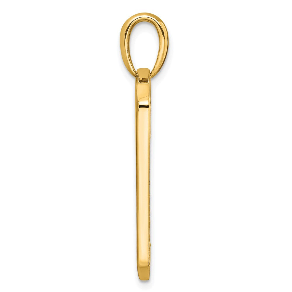 True Origin 14K Yellow Gold Men's 3/4 carat Lab Grown Diamond VS+ F+ Complete Dog Tag Pendant