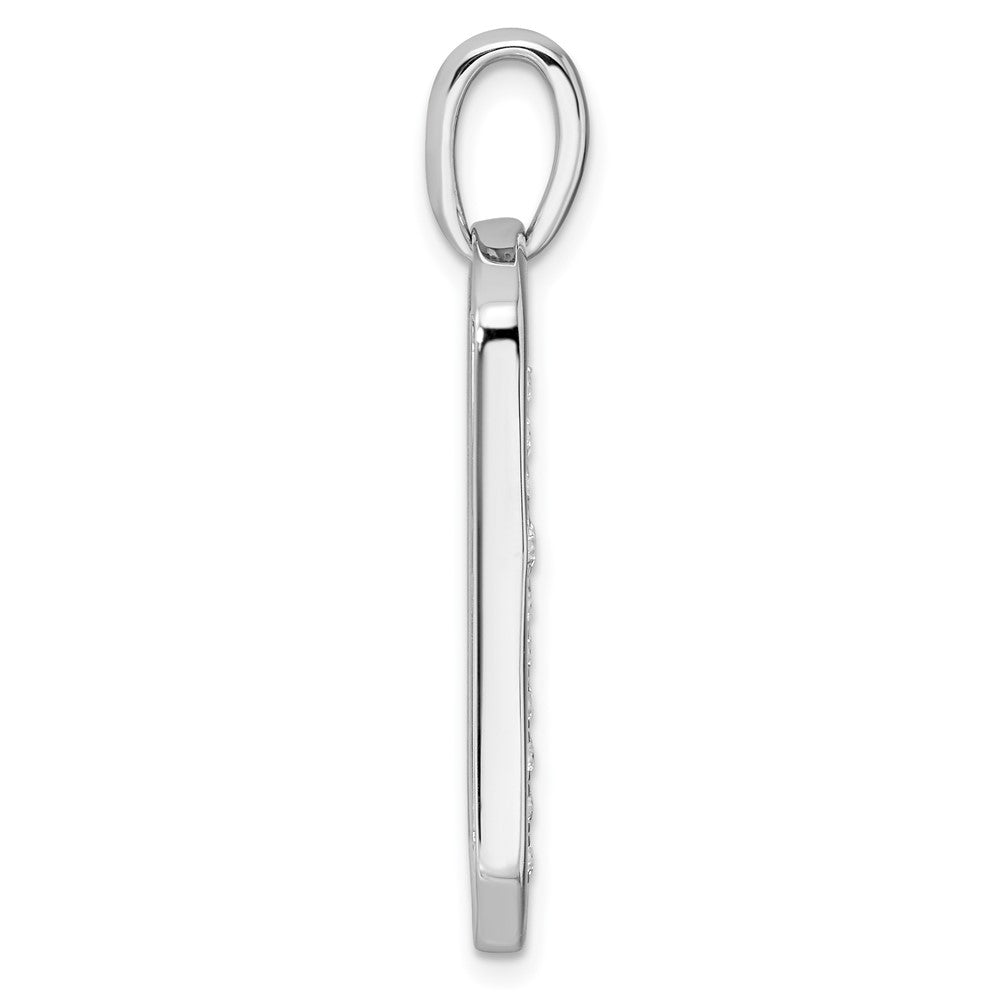 True Origin 14K White Gold Men's 1/2 carat Lab Grown Diamond VS+ F+ Complete Cross Dog Tag Pendant