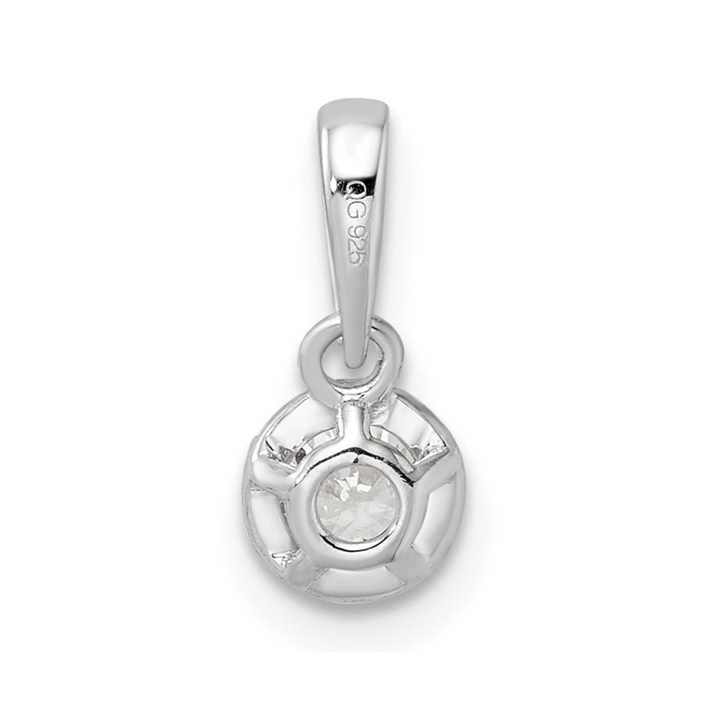 True Origin 14K White Gold 1/4 carat Lab Grown Diamond VS+ F+ Complete 18 in Round Solitaire Necklace