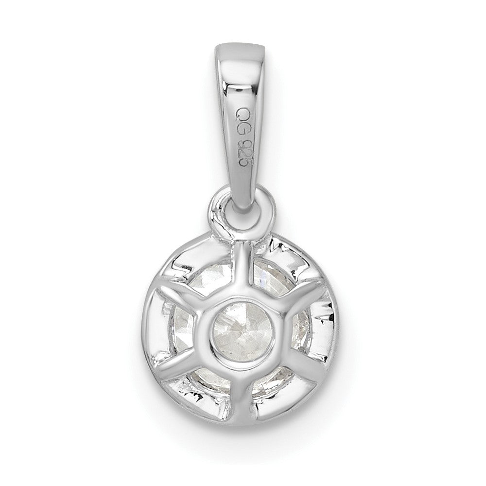 True Origin 14K White Gold 5/8 carat Lab Grown Diamond VS+ F+ Complete 18 in Round Solitaire Necklace
