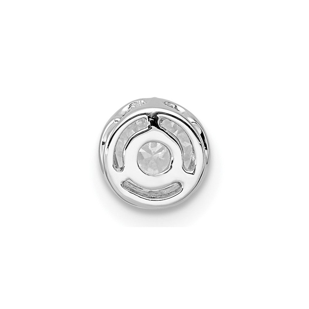 True Origin 14K White Gold 1/2 carat Lab Grown Diamond VS+ F+ Complete 18 in Round Solitaire Necklace
