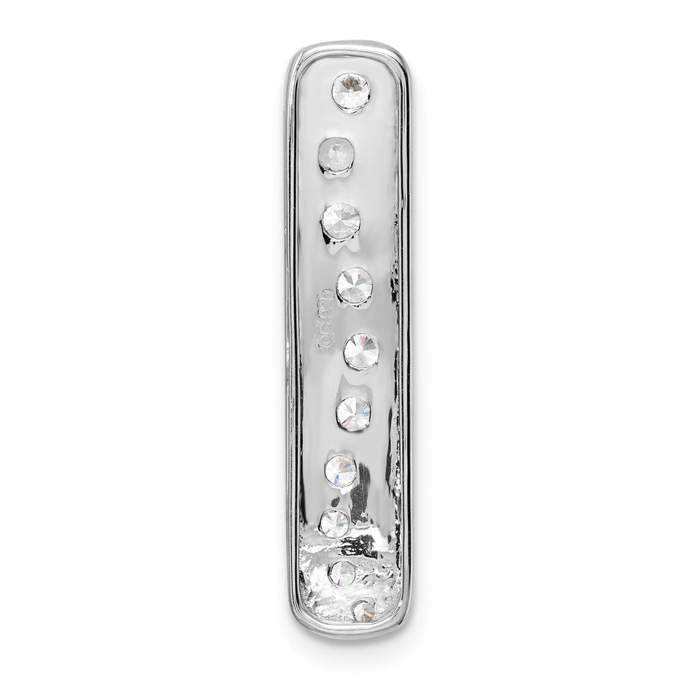 True Origin 14K White Gold 3/4 carat Lab Grown Diamond VS+ F+ 18 in Complete Vertical Bar Slide Necklace