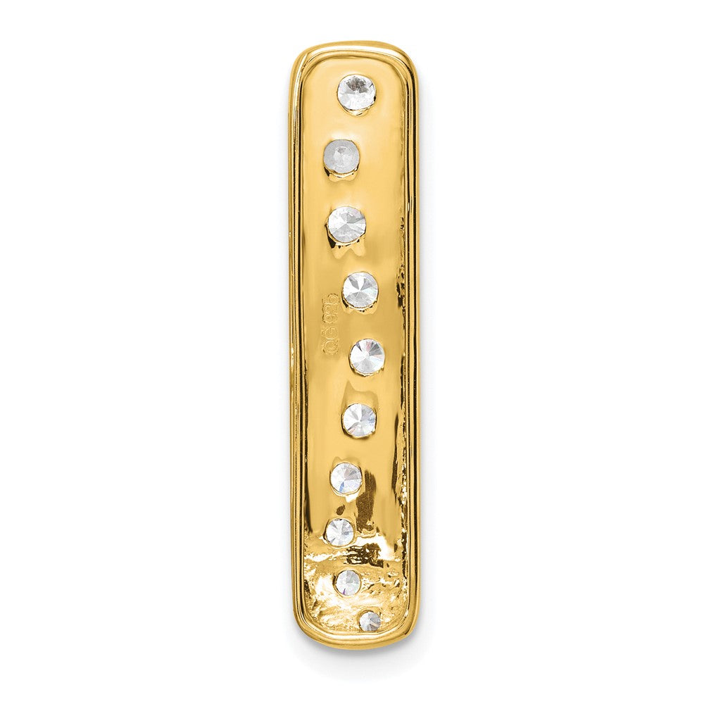 True Origin 14K Yellow Gold 3/4 carat Lab Grown Diamond VS+ F+ 18 in Complete Vertical Bar Slide Necklace