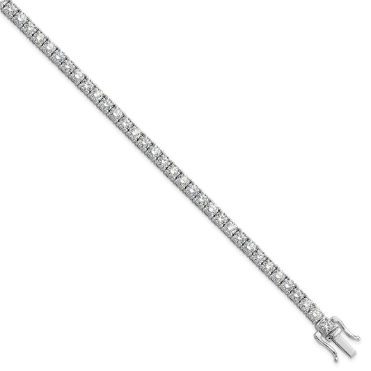 14k White Gold 32 1/8 carat Lab Grown Diamond VS/SI+ G+ 18 inch Tennis Necklace