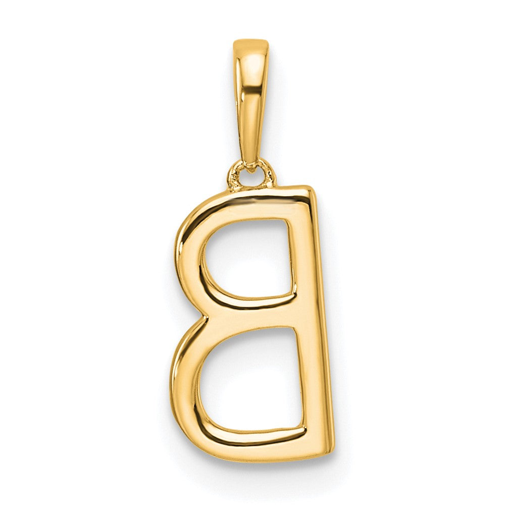 10k 1/10 carat Diamond Letter B Initial Pendant