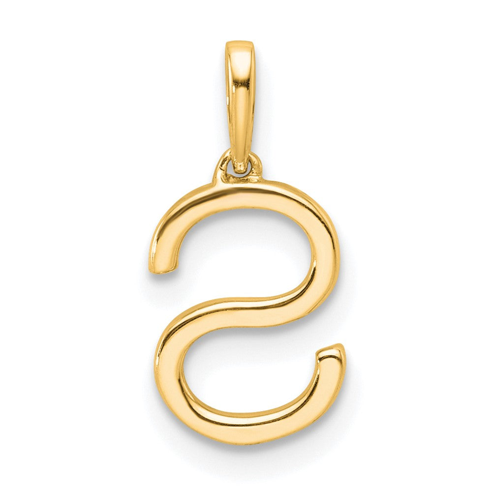 10k 1/15 carat Diamond Letter S Initial Pendant