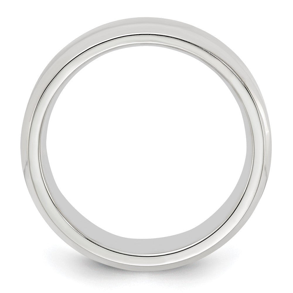 Sterling Silver 6mm Beveled Edge Size 12 Band