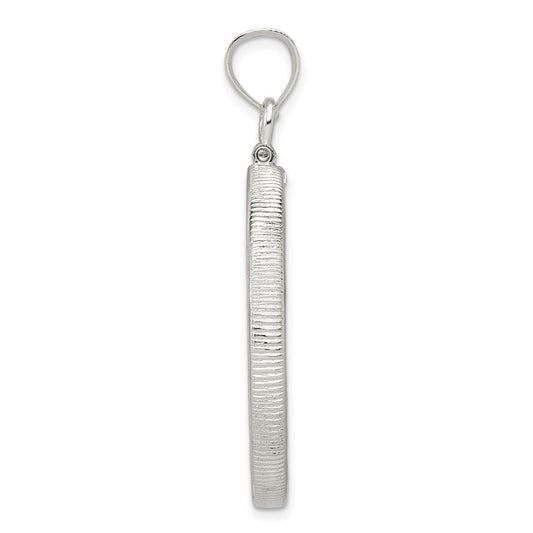 Wideband Distinguished Coin Jewelry Sterling Silver Polished 30.5 x 2.1mm $0.50 Screw Top Coin Bezel Pendant