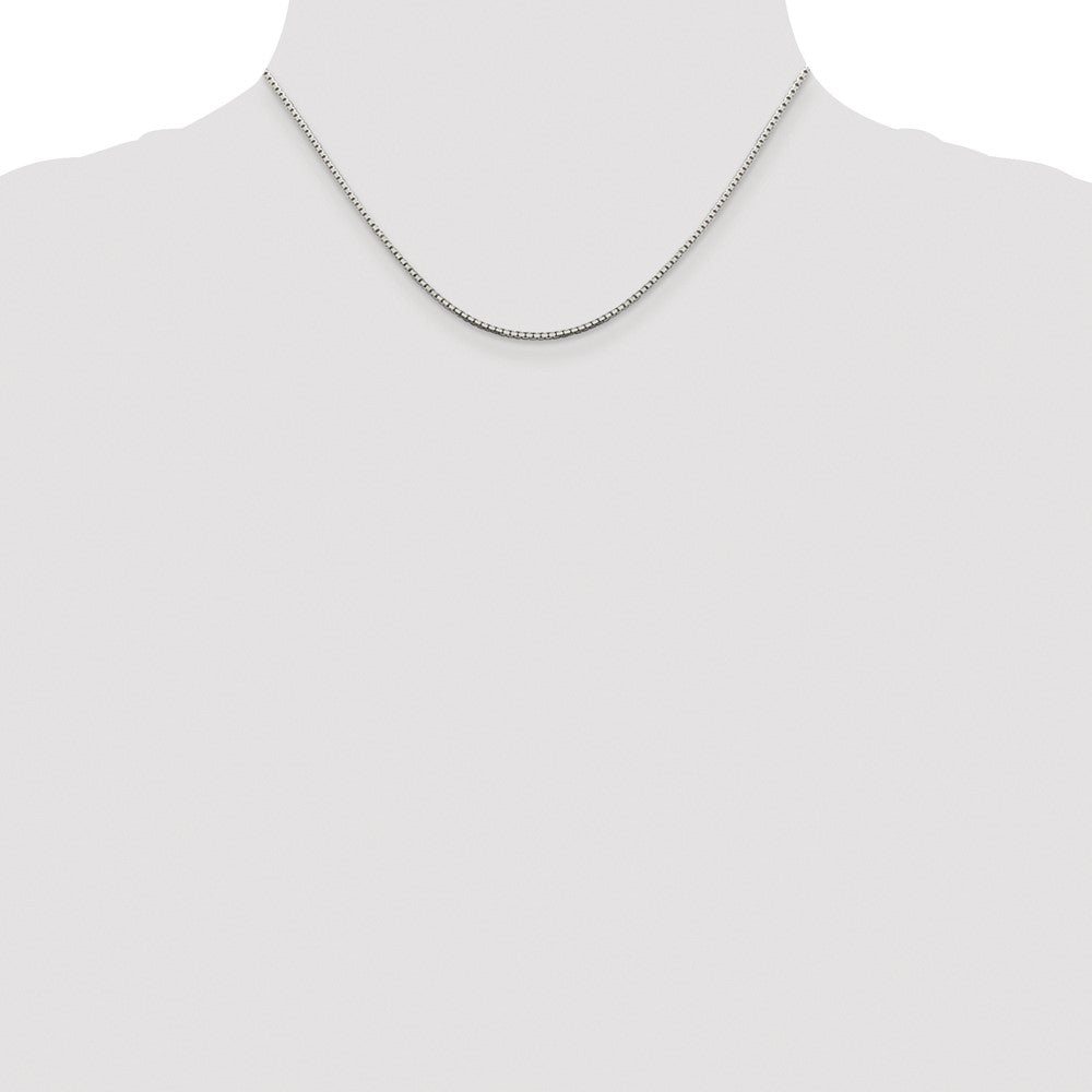 Sterling Silver Rhodium-plated 1.5mm 8 Sided Box Chain