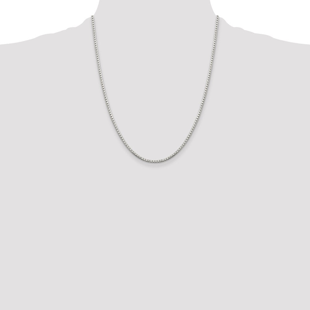 Sterling Silver 2mm 8 Sided Box Chain
