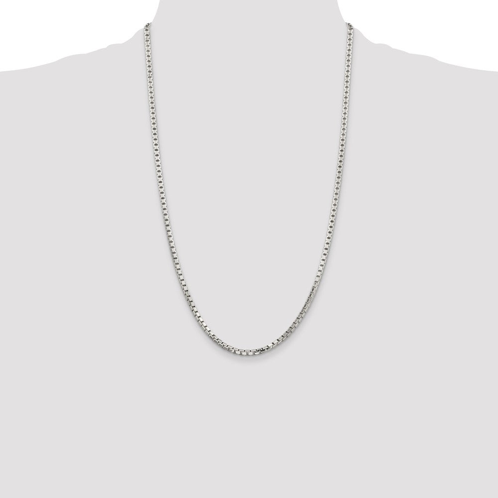 Sterling Silver 2.9mm 8 Sided Box Chain