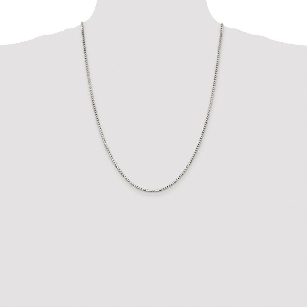 Sterling Silver Rhodium-plated 1.9mm Box Chain