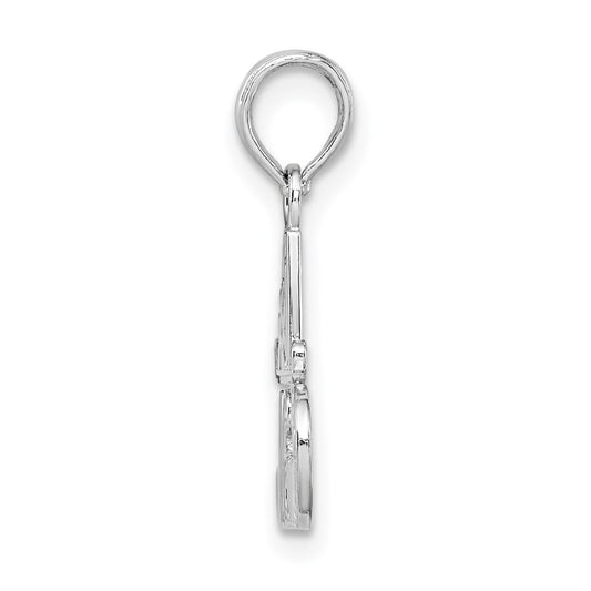 De-Ani Sterling Silver Rhodium-plated Polished #1 NANA Pendant